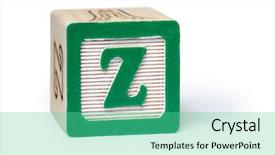  Presentation with abc - PPT theme having abc blocks z - z block background and a seafoam green colored foreground