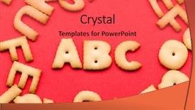  Presentation with abc - Amazing presentation design having i love school text made - abc cookie over the red backdrop and a red colored foreground