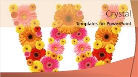  Presentation with abc - Beautiful PPT layouts featuring abc flowers alphabet backdrop and a yellow colored foreground