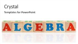  Presentation with alphabet - Theme featuring abc graduation - algebra word formed by colorful background and a white colored foreground