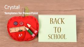  Presentation with words back to school - Beautiful slides featuring abc graduation - back to school school ornaments backdrop and a coral colored foreground