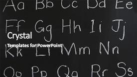  Presentation with letters - Theme enhanced with abc graduation - letters on a chalkboard background and a dark gray colored foreground