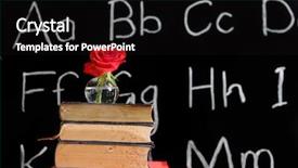  Presentation with teacher - PPT layouts featuring abc graduation - teacher appreciation - rose background and a black colored foreground