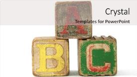  Presentation with abc - Slides enhanced with abc vintage wooden blocks background and a light gray colored foreground