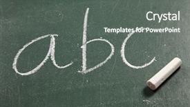 Presentation with abc - Slide set with abc with chalk on blackboard background and a gray colored foreground