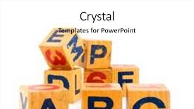  Presentation with abc - Colorful slide deck enhanced with abc with educational old blocs backdrop and a white colored foreground