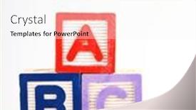  Presentation with abc - Audience pleasing PPT layouts consisting of abc wooden toy block backdrop and a white colored foreground