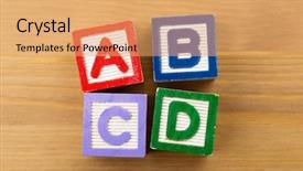  Presentation with toy cathone - Presentation theme enhanced with abcd toy block background and a coral colored foreground