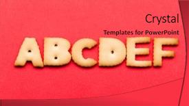  Presentation with biscuit - Cool new slide deck with abcde biscuit over the red backdrop and a gray colored foreground
