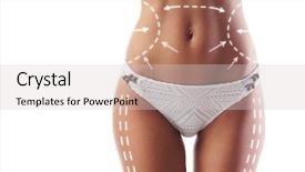  Presentation with female sport - Cool new slide set with abdomen - beautiful and fit female body backdrop and a lemonade colored foreground