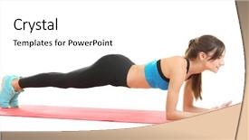  Presentation with exercise kids kid doing fitness - Audience pleasing PPT theme consisting of abdomen - beautiful young woman doing exercises backdrop and a white colored foreground