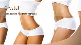  Presentation with perfect - Cool new PPT theme with abdomen - perfect female body isolated backdrop and a cream colored foreground