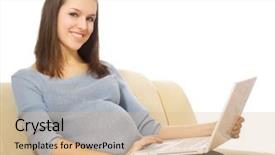  Presentation with radiology - Audience pleasing PPT layouts consisting of abdomen radiology - pregnant female with laptop backdrop and a soft green colored foreground