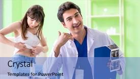  Presentation with ultrasound - Slide deck consisting of abdomen x ray - pregnant woman visiting radiologyst background and a  colored foreground