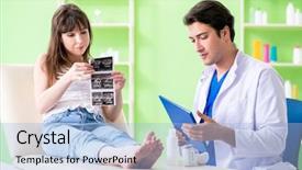  Presentation with ultrasound - Cool new theme with abdomen x ray - pregnant woman visiting radiologyst backdrop and a light blue colored foreground