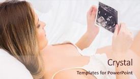  Presentation with pregnant woman - Audience pleasing slide deck consisting of abdomen x ray - young and pregnant woman relaxing backdrop and a  colored foreground