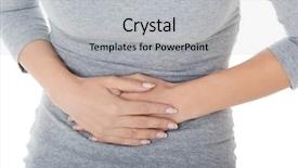  Presentation with stomach - PPT layouts enhanced with obesity teenagers - young casual girl woman is background and a light gray colored foreground