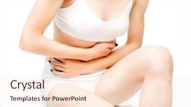  Presentation with abdominal - Colorful presentation theme enhanced with abdominal pain female person backdrop and a lemonade colored foreground