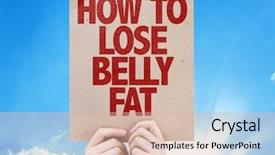  Presentation with abdominal - Slide set featuring abdominal treatment - how to lose belly fat background and a lemonade colored foreground