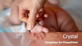  Presentation with kid feet - Presentation featuring abdominal treatment - image from above of kid background and a red colored foreground