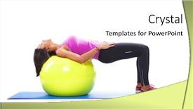  Presentation with abdominal - Presentation with abdominal workout with a fitness ball background and a white colored foreground