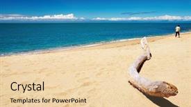  Presentation with japanese new year above view - Theme consisting of abell - coastal view abel tasman national background and a lemonade colored foreground