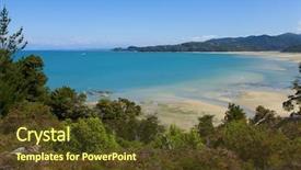  Presentation with maori new zealand native bush - Colorful slide deck enhanced with abell - tasman bay in new zealand backdrop and a  colored foreground