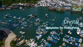  Presentation with typhoon - Audience pleasing theme consisting of aberdeen-hong-kong-24-august backdrop and a ocean colored foreground