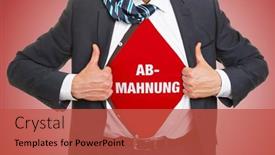  Presentation with final - Audience pleasing theme consisting of abhmahnung-german-for-final-notice backdrop and a red colored foreground