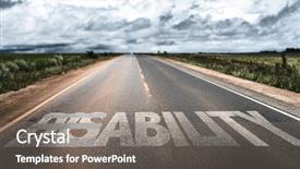  Presentation with rural road - Amazing slide set having ability written on rural road backdrop and a gray colored foreground