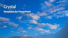  Presentation with sun rays on blue sky - PPT theme consisting of ablaze - blue sky at sunset background background and a teal colored foreground