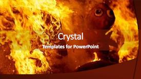  Presentation with fire - Theme consisting of ablaze - fallas fire burning in valencia background and a tawny brown colored foreground