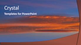  Presentation with clouds - Beautiful PPT layouts featuring ablaze - orange sky at sunset background backdrop and a ocean colored foreground