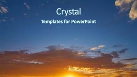  Presentation with sun blue sky and ocean - Cool new slides with ablaze - sunrise or sunset sky backdrop and a ocean colored foreground