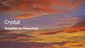  Presentation with blue orange - Amazing slide deck having ablaze - sunset sky clouds orange backdrop and a coral colored foreground