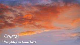  Presentation with blue orange - PPT theme consisting of ablaze - sunset sky clouds orange background and a coral colored foreground