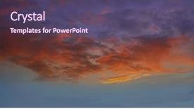  Presentation with blue orange - Colorful PPT theme enhanced with ablaze - sunset sky clouds orange backdrop and a violet colored foreground