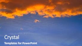  Presentation with sun blue sky and ocean - Slide set consisting of ablaze - sunset sky clouds orange background and a teal colored foreground