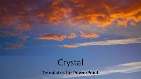  Presentation with blue orange - Slide deck having ablaze - sunset sky clouds orange background and a  colored foreground