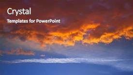  Presentation with blue orange - Audience pleasing PPT theme consisting of ablaze - sunset sky clouds orange backdrop and a  colored foreground