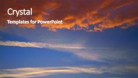  Presentation with sun rays on blue sky - Cool new slides with ablaze - sunset sky clouds orange backdrop and a  colored foreground