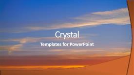  Presentation with sun rays on blue sky - PPT layouts with ablaze - sunset sky clouds orange background and a  colored foreground