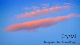  Presentation with sun rays on blue sky - Theme having ablaze - sunset sky clouds orange background and a  colored foreground