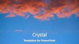  Presentation with sun blue sky and ocean - Slide deck featuring ablaze - sunset sky clouds orange background and a  colored foreground