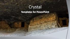  Presentation with ancient village - Slides consisting of abode of ancient orthodox hermits background and a wine colored foreground