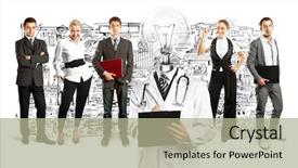  Presentation with problem solution idea concept 3d - Amazing presentation having aboout crm erp - idea concept lamp head doctor backdrop and a  colored foreground