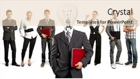  Presentation with idea - Amazing slide deck having aboout crm erp - idea concept lamp head backdrop and a  colored foreground