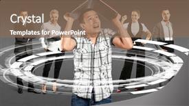  Presentation with teamwork - Colorful presentation theme enhanced with aboout crm erp - teamwork concept business team backdrop and a violet colored foreground