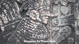  Presentation with aboriginal art - Presentation theme consisting of aboriginal art - ancient mayan stone reliefs background and a gray colored foreground