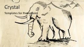  Presentation with aboriginal art - Amazing slide deck having aboriginal art - rock paintings on paper close backdrop and a lemonade colored foreground